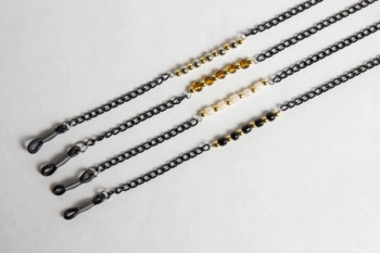 CORDON CADENA METALICA NEGRA CN DETALLES
